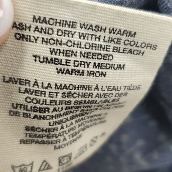 12 GAP JEANS DENIM BUTTON FLY FRONT JEAN SKIRT - Picture 10 of 10